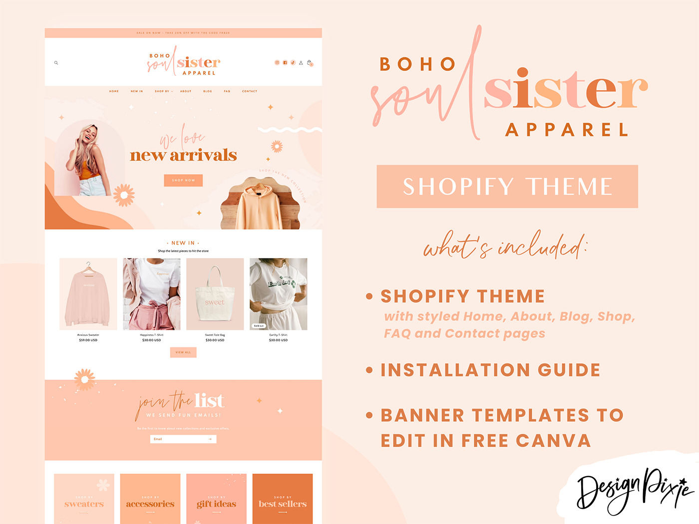 Boho Soul Sister Shopify Theme - Design Pixie