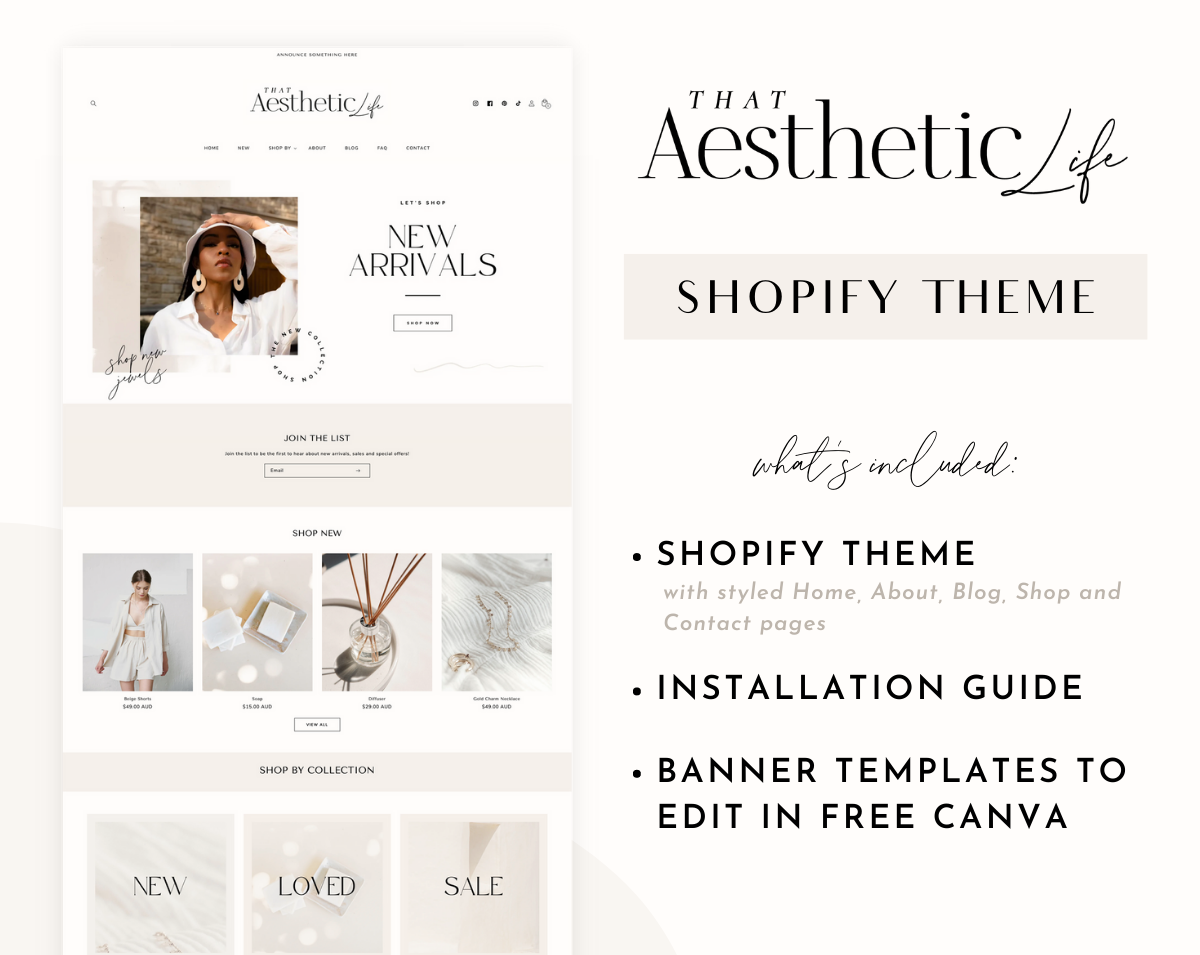 Aesthetic Shopify Theme - Design Pixie