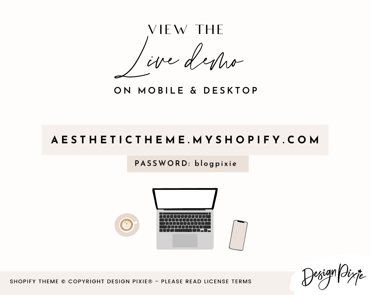 Aesthetic Shopify Theme - Design Pixie