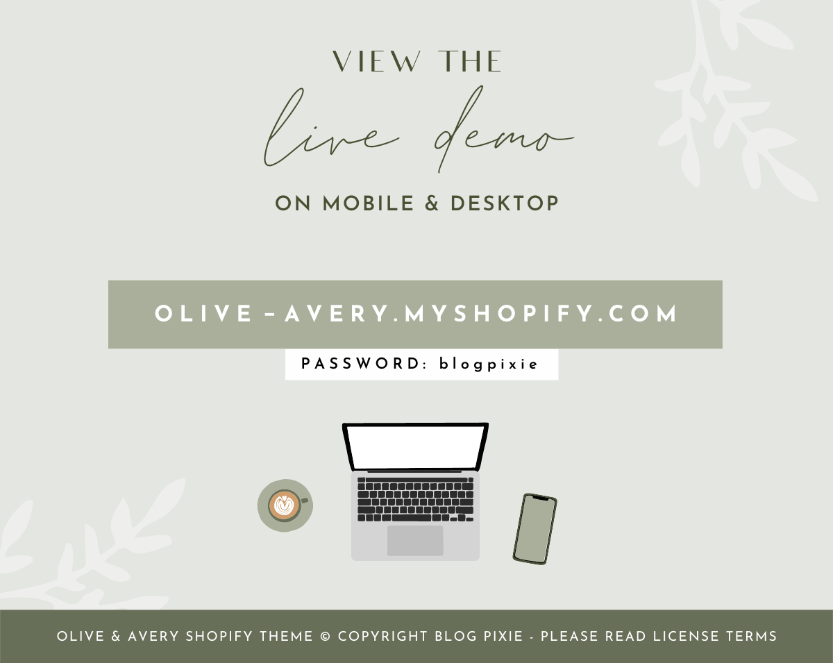 Olive And Avery Shopify Theme - Design Pixie