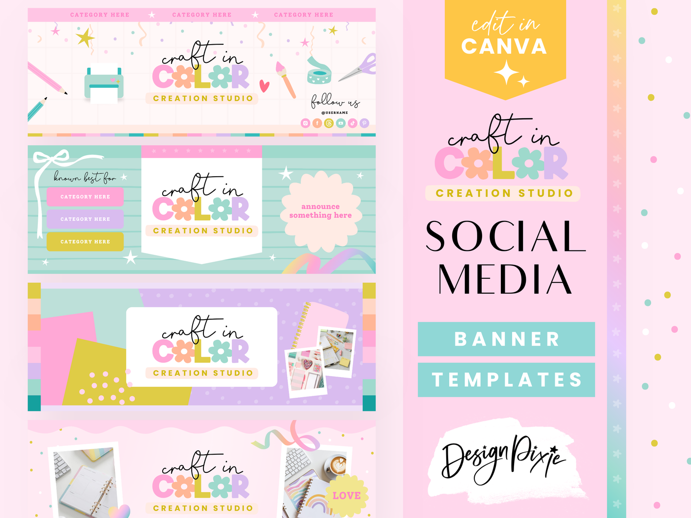 Craft Social Media Banner Templates