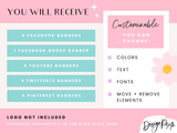 Rainbow Social Media Banner Templates - Design Pixie