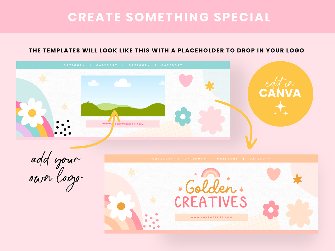 Rainbow Social Media Banner Templates - Design Pixie