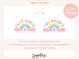 Bounce House Logo Design Template