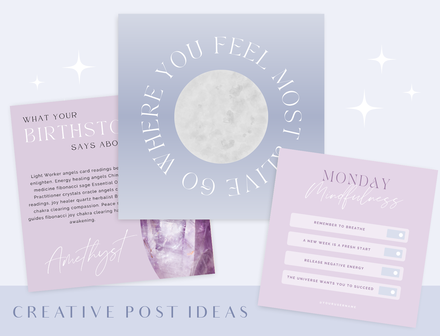 Angel Energy Instagram Post Templates - Design Pixie