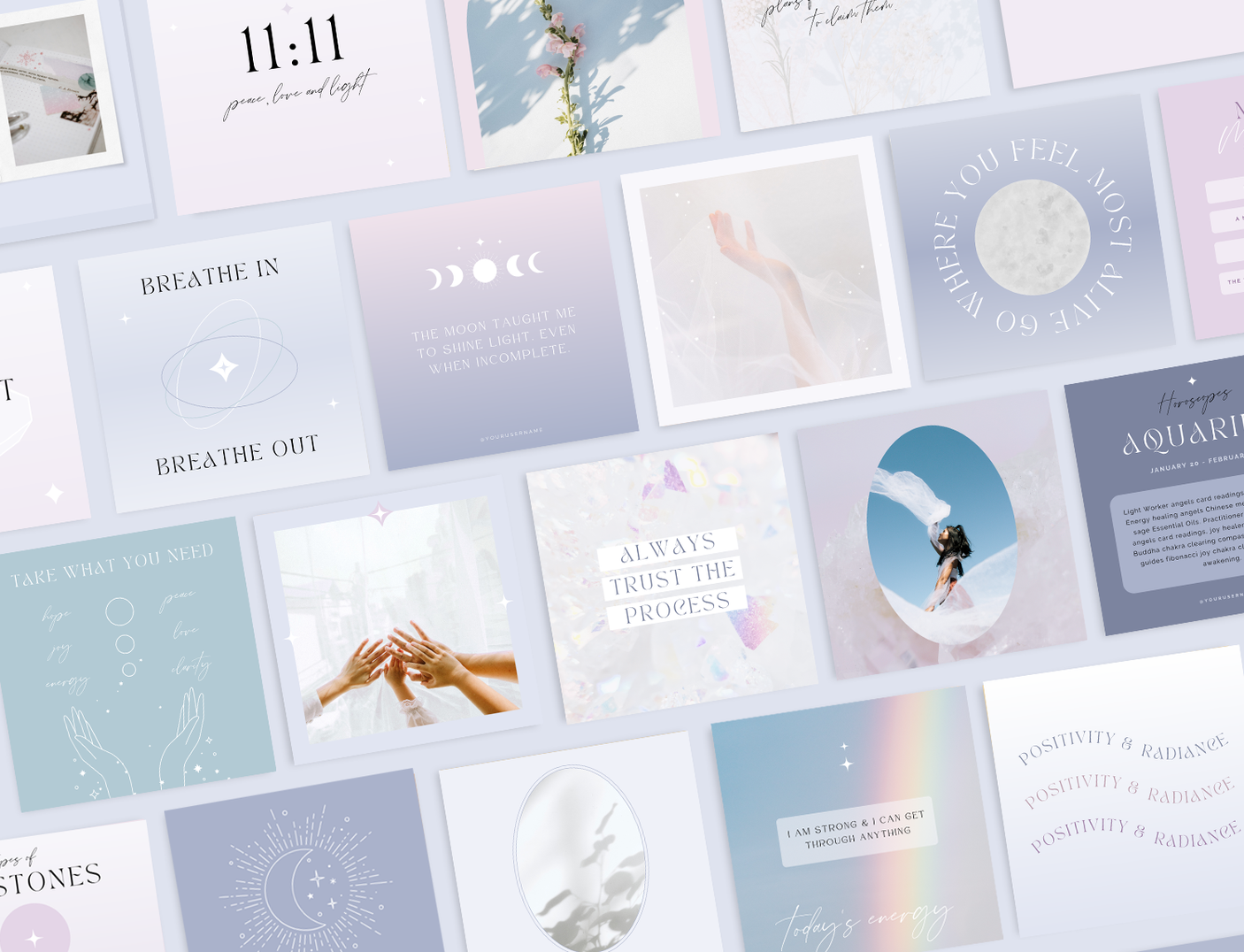 Angel Energy Instagram Post Templates - Design Pixie