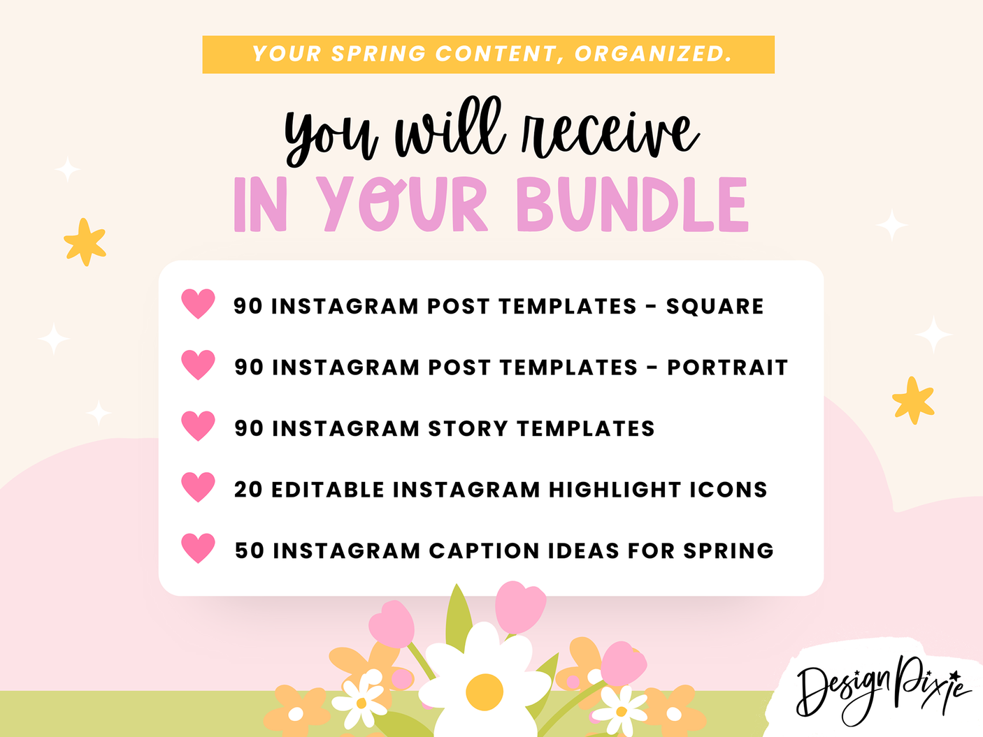 Spring Easter Instagram Templates Bundle