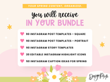 Spring Easter Instagram Templates Bundle