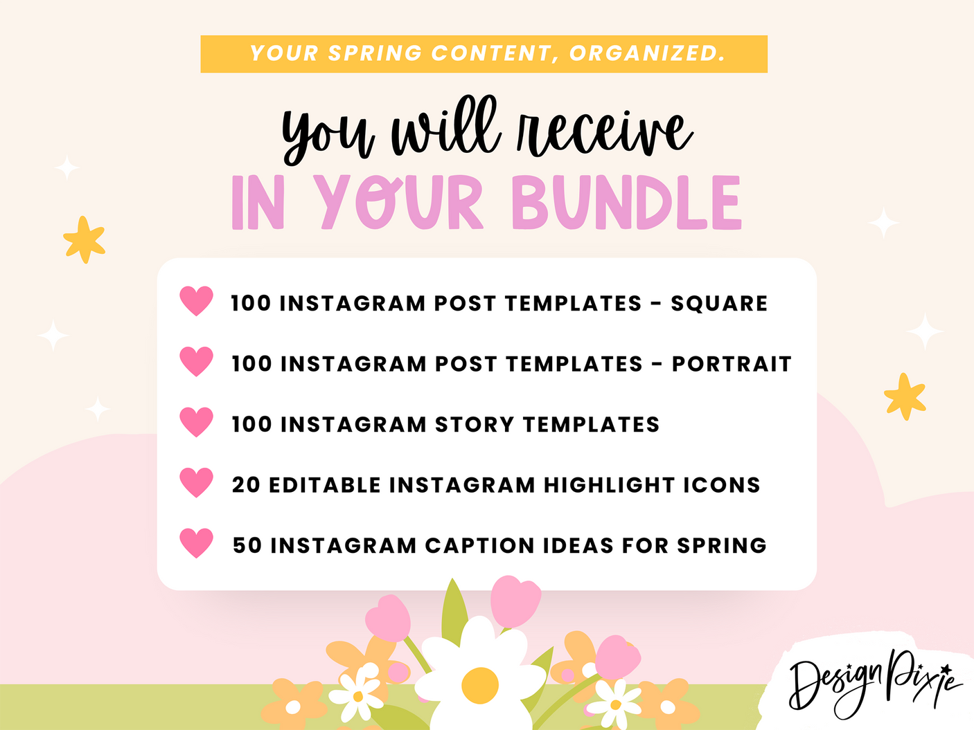 Spring Easter Instagram Templates Bundle