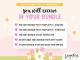 Spring Easter Instagram Templates Bundle