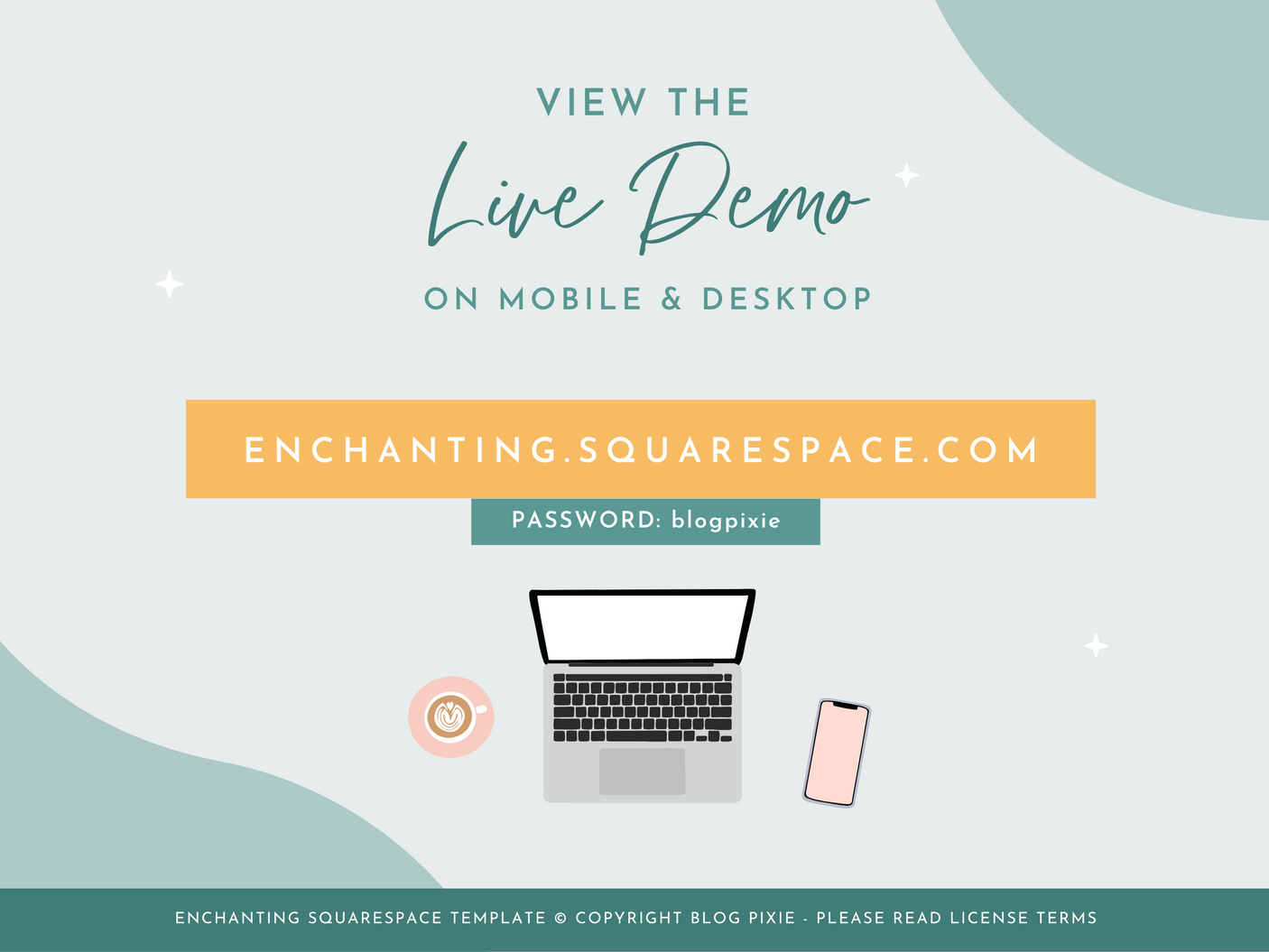 Enchanting Squarespace Template - Design Pixie