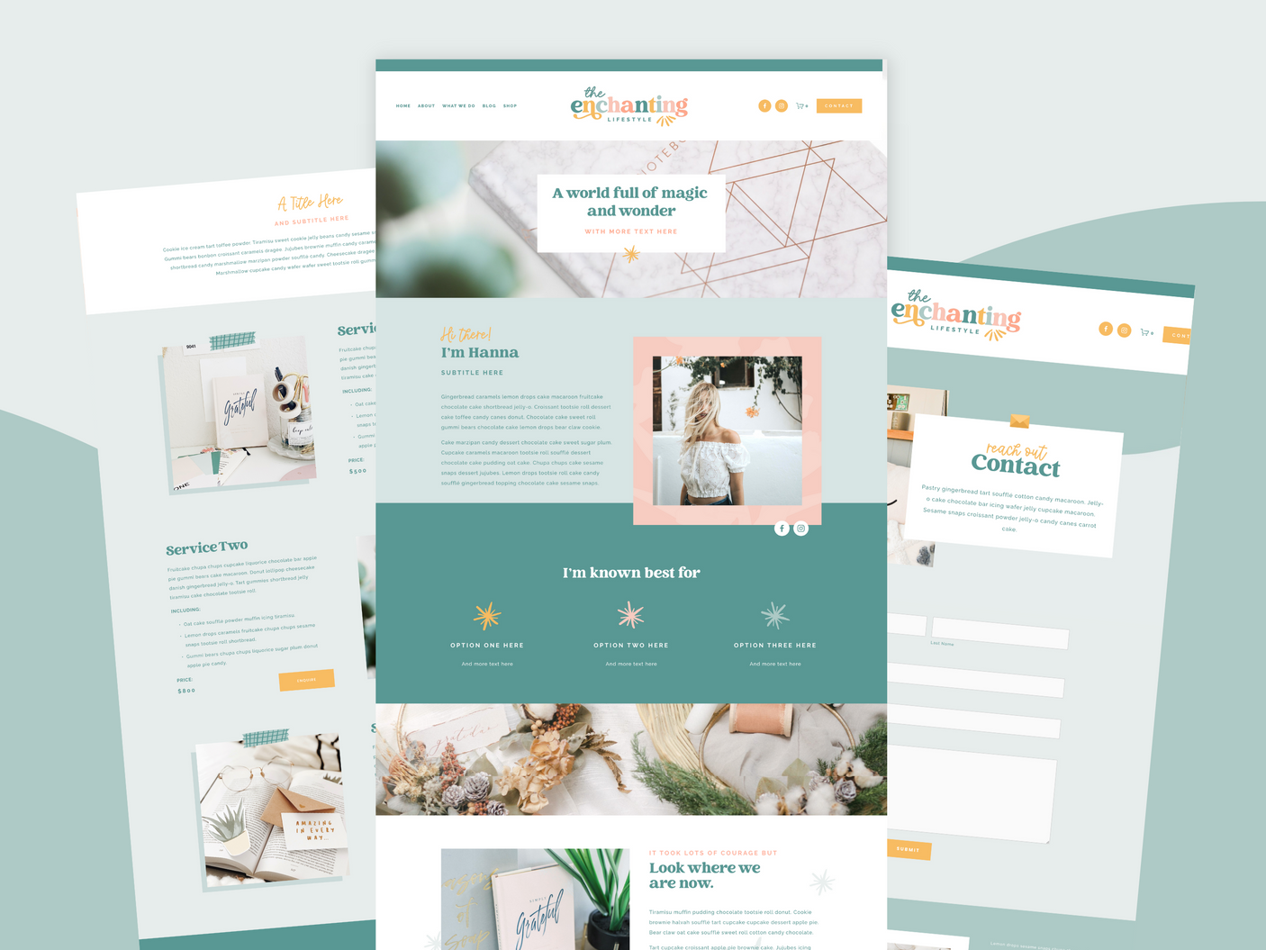 Enchanting Squarespace Template - Design Pixie