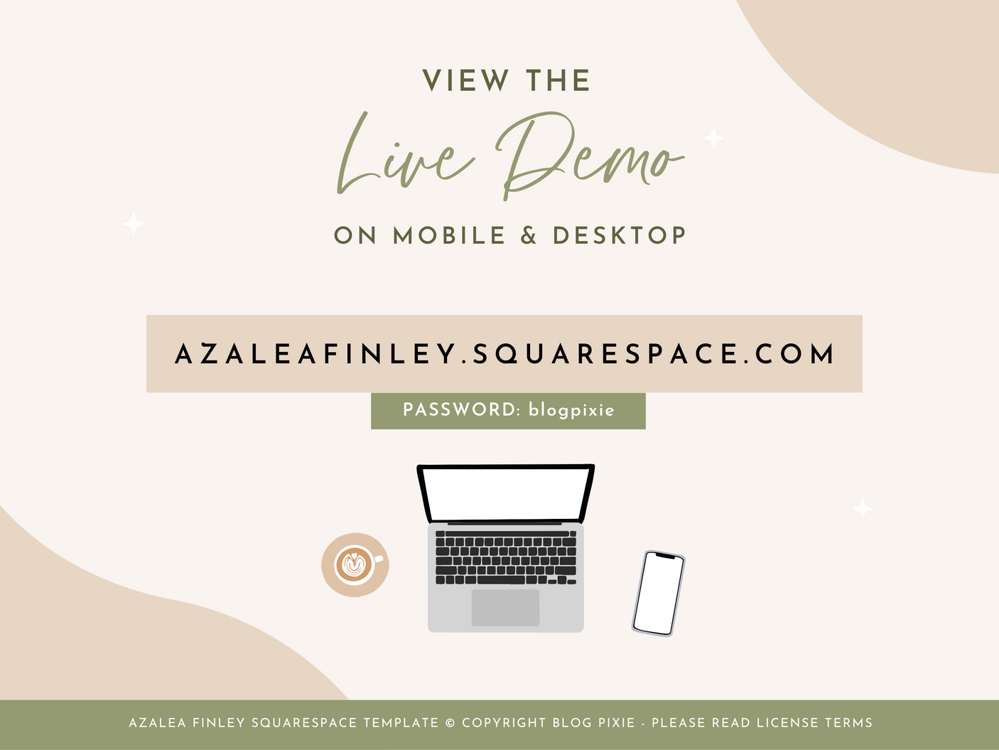 Azalea Finley Squarespace Template - Design Pixie