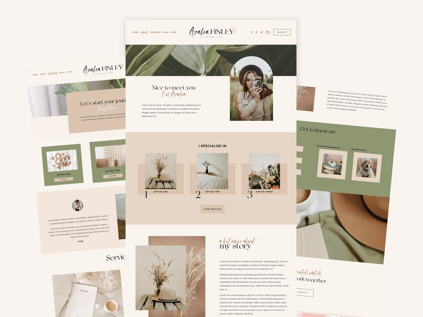 Azalea Finley Squarespace Template - Design Pixie