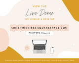 Sunshine Vibes Squarespace Template - Design Pixie