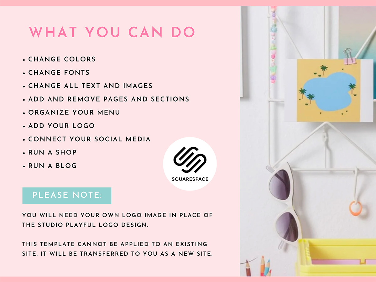 Playful Squarespace Template - Design Pixie