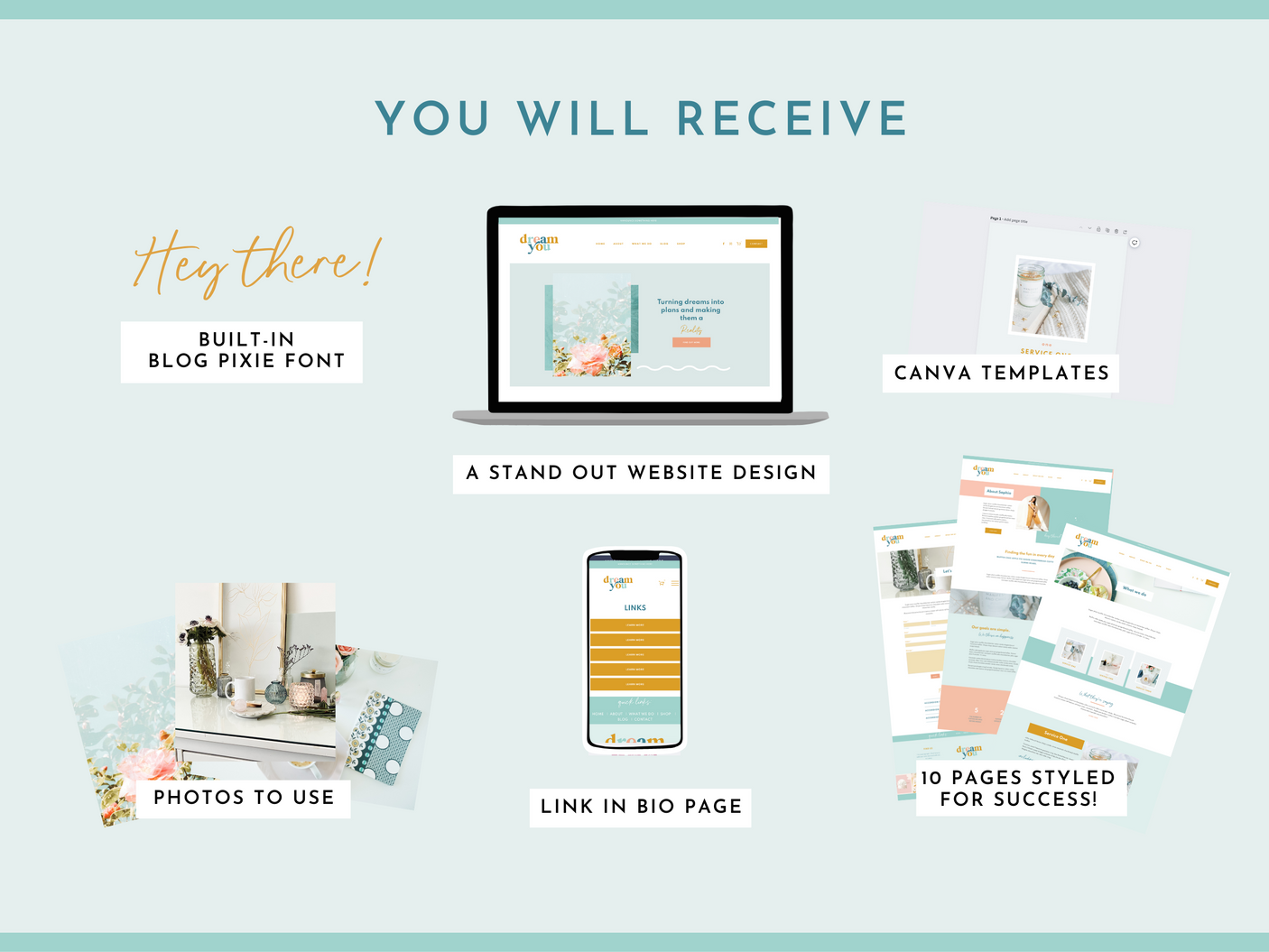 Dream You Squarespace Template - Design Pixie