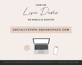 Socially Steph Squarespace Template - Design Pixie