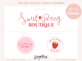 Strawberry Logo Design Template