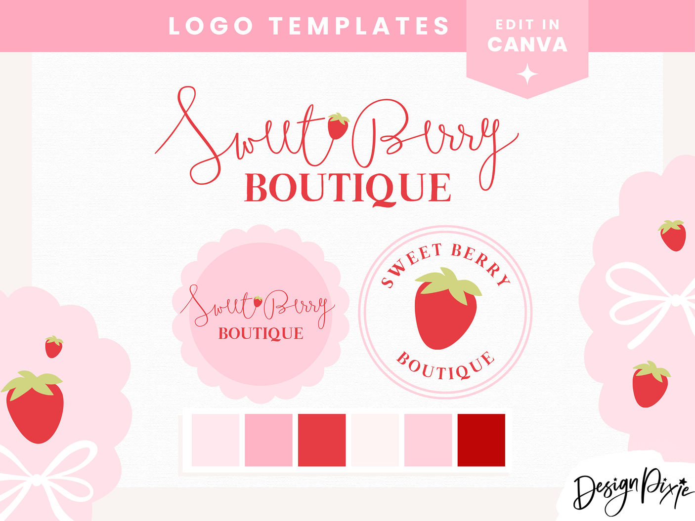 Strawberry Logo Design Template