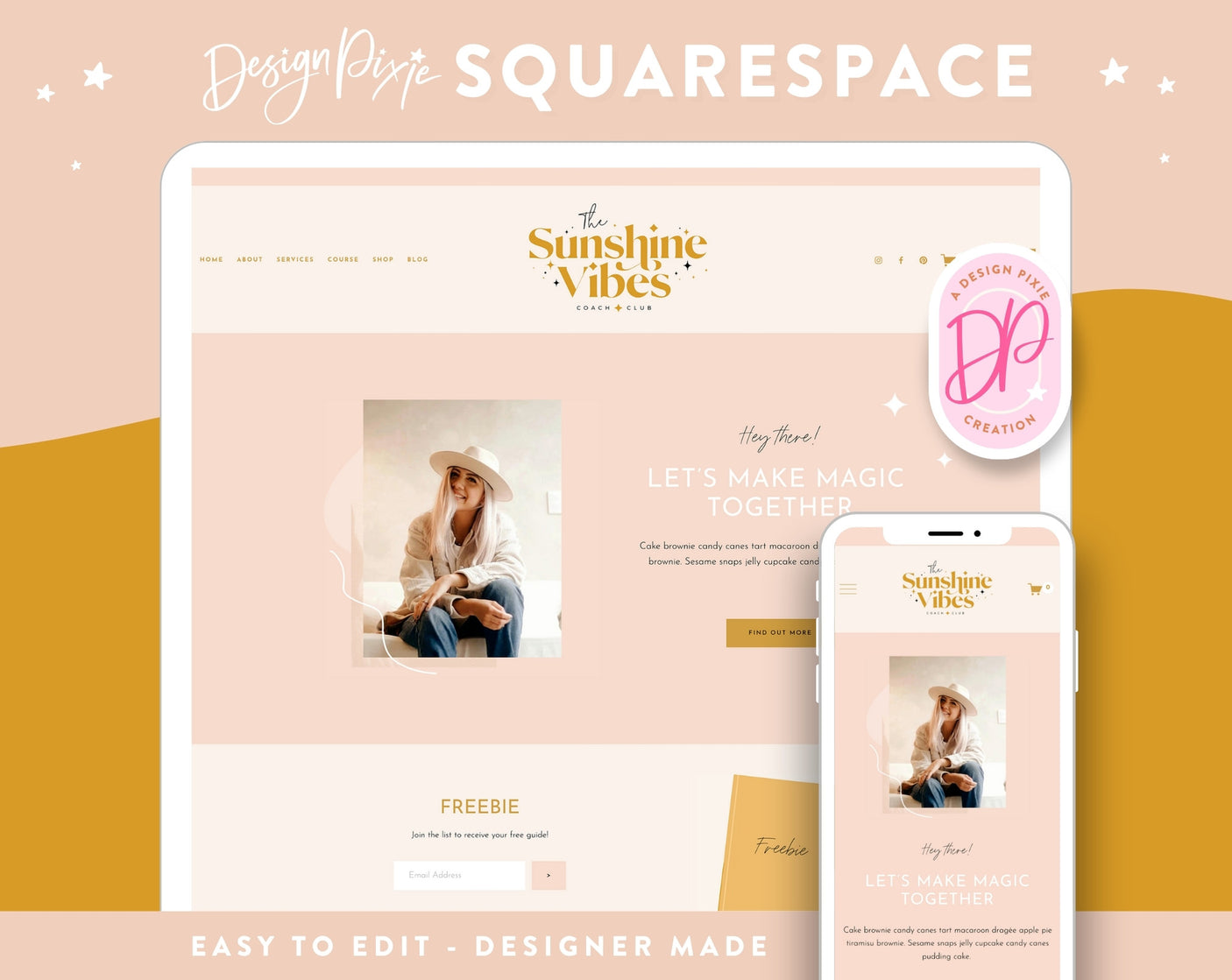 Sunshine Vibes Squarespace Template