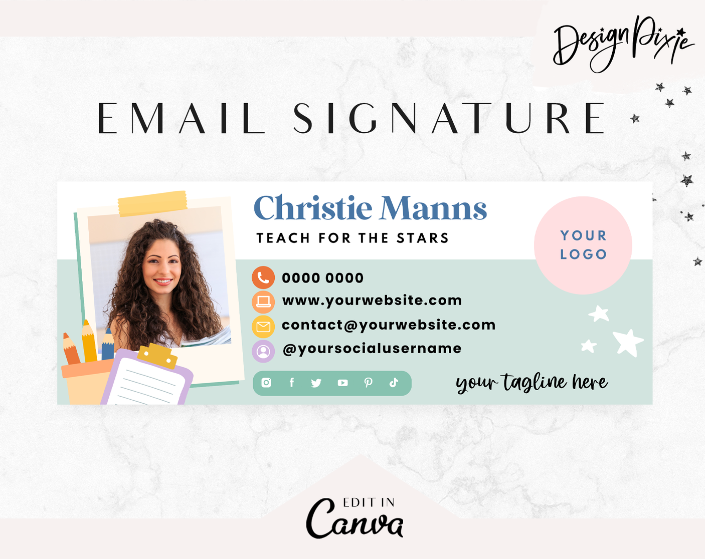 Teacher Email Signature Template - Design Pixie