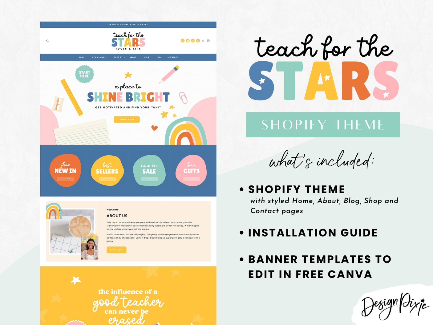 Teacher Shopify Theme - Design Pixie