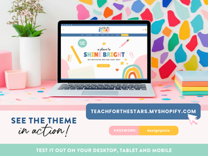 'Teach for the Stars' Shopify theme.