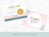 Pastel Thank You Card Template - Design Pixie