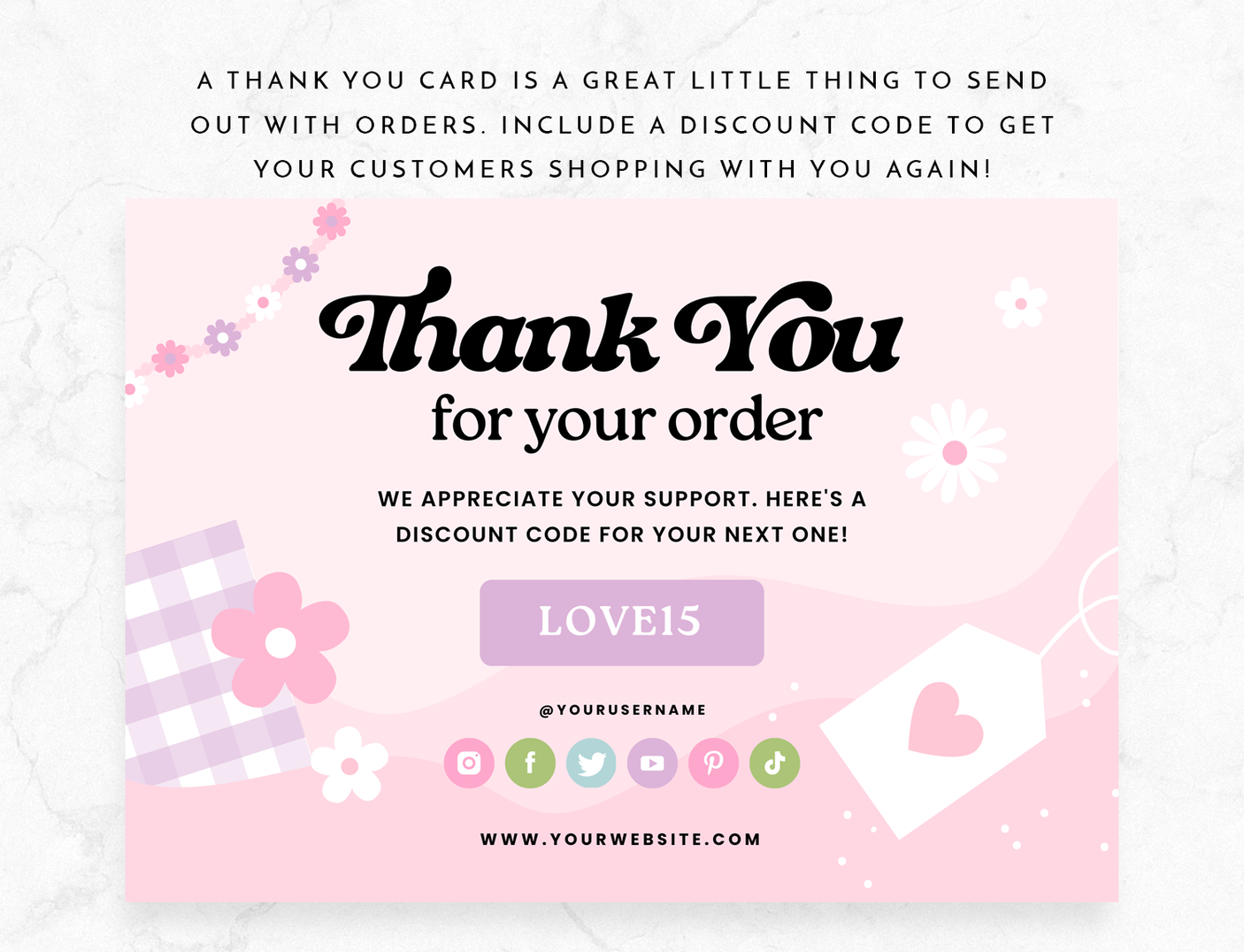 Thank You Card Template - Kindness Era - Design Pixie