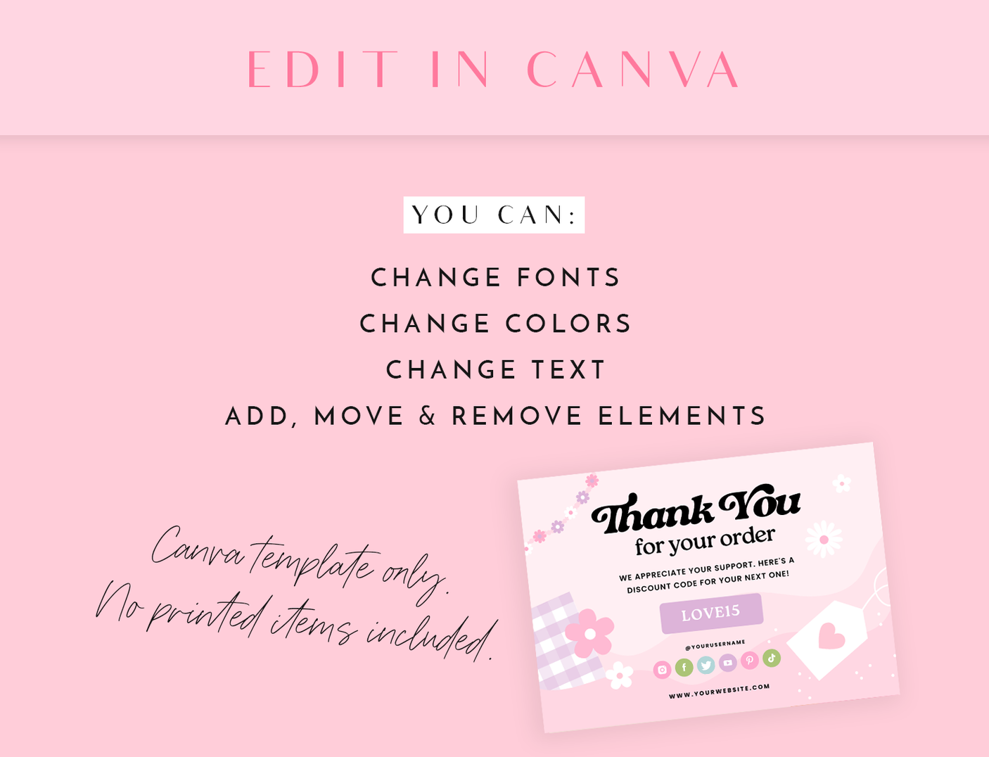 Thank You Card Template - Kindness Era - Design Pixie