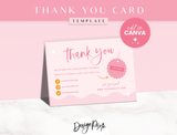 Pink Thank You Card Template - Design Pixie