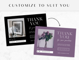 Luxe Black Thank You Card Template - Design Pixie