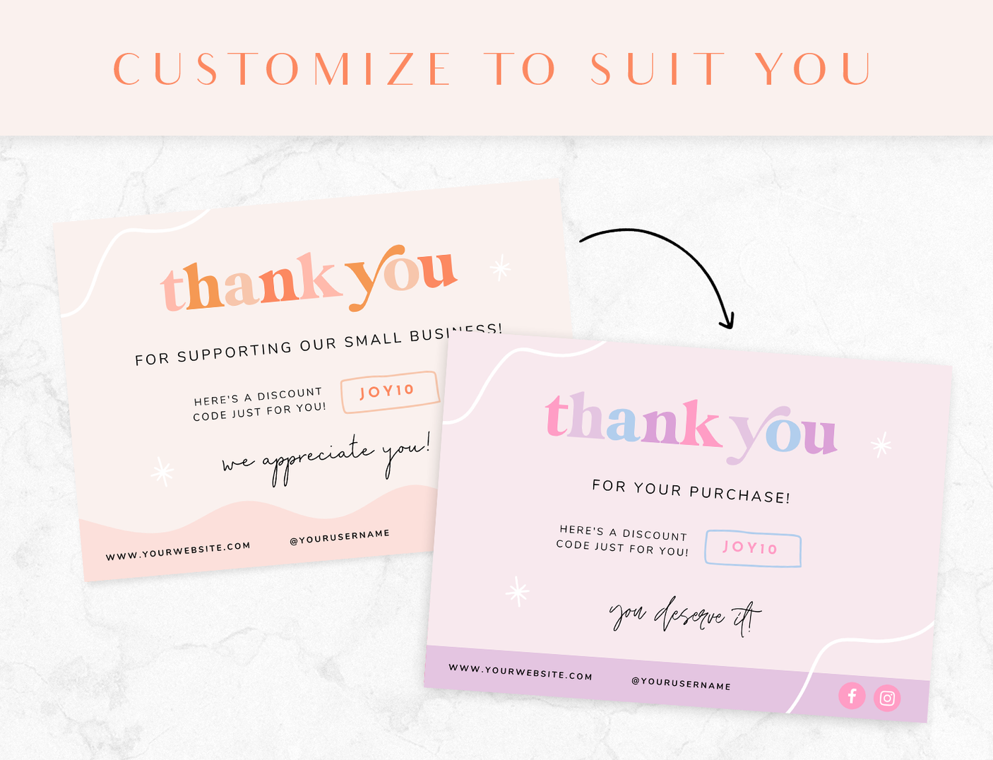 Studio Joy Thank You Card Template - Design Pixie