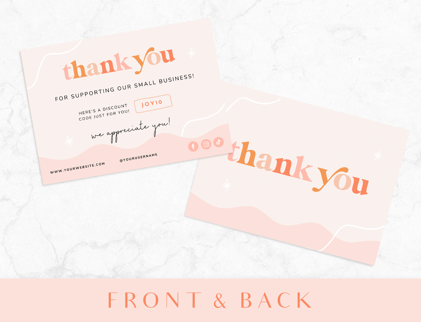 Studio Joy Thank You Card Template - Design Pixie