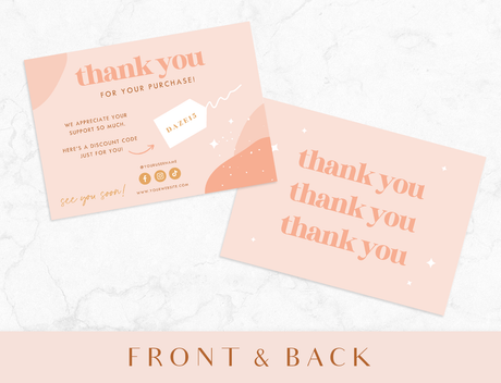 Thank You Card Template - Daze And Magic - Design Pixie