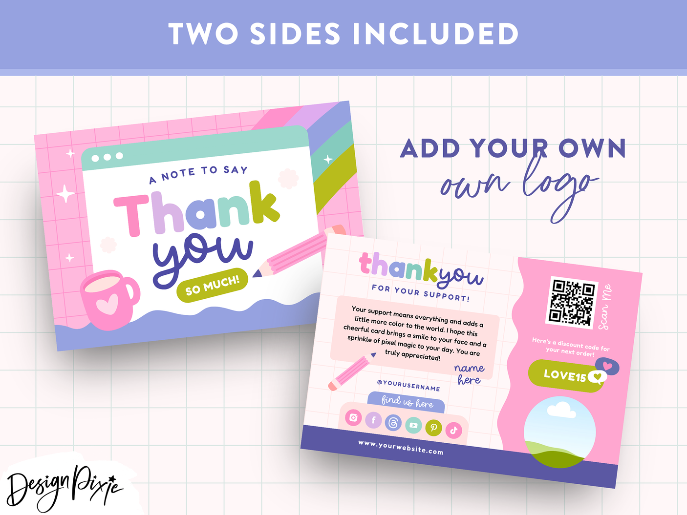 Colorful Creative Thank You Card