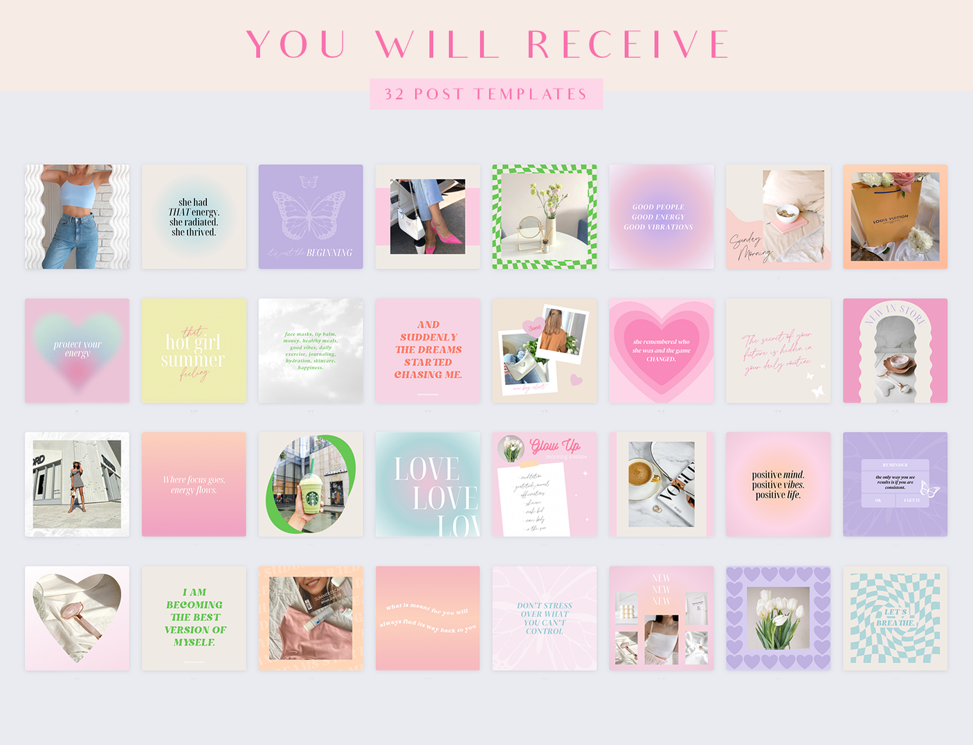 That Girl Instagram Post Templates - Design Pixie