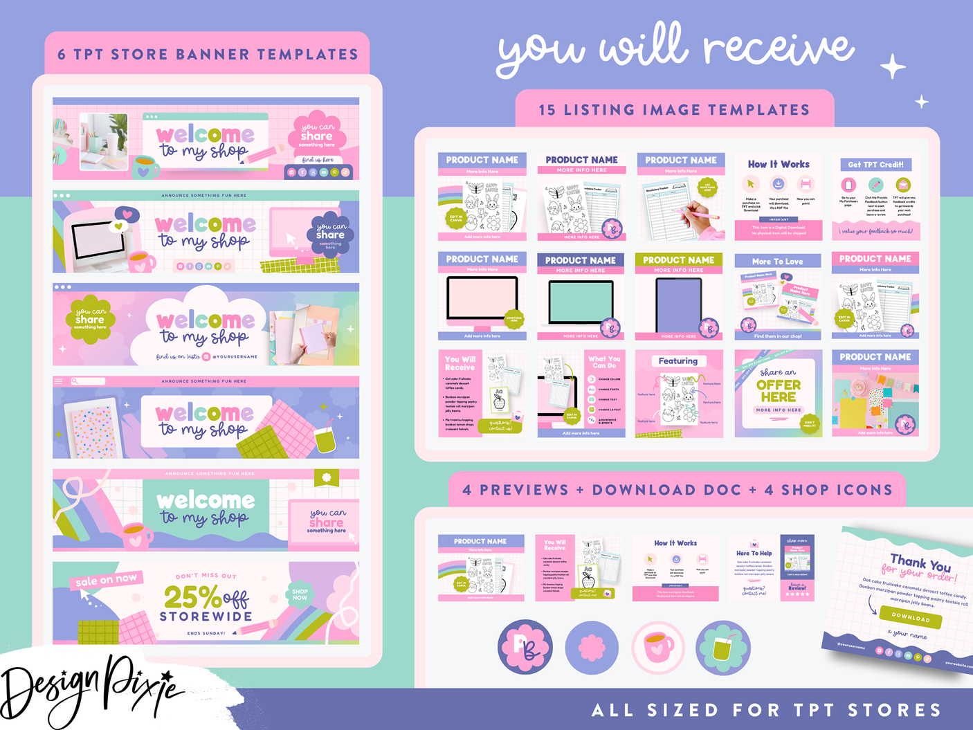 Pastel Creative TPT Shop Kit