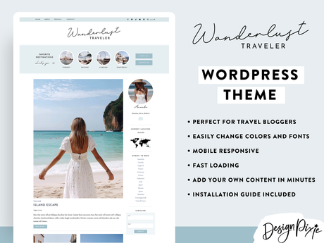 Wanderlust Travel Blog Wordpress Theme