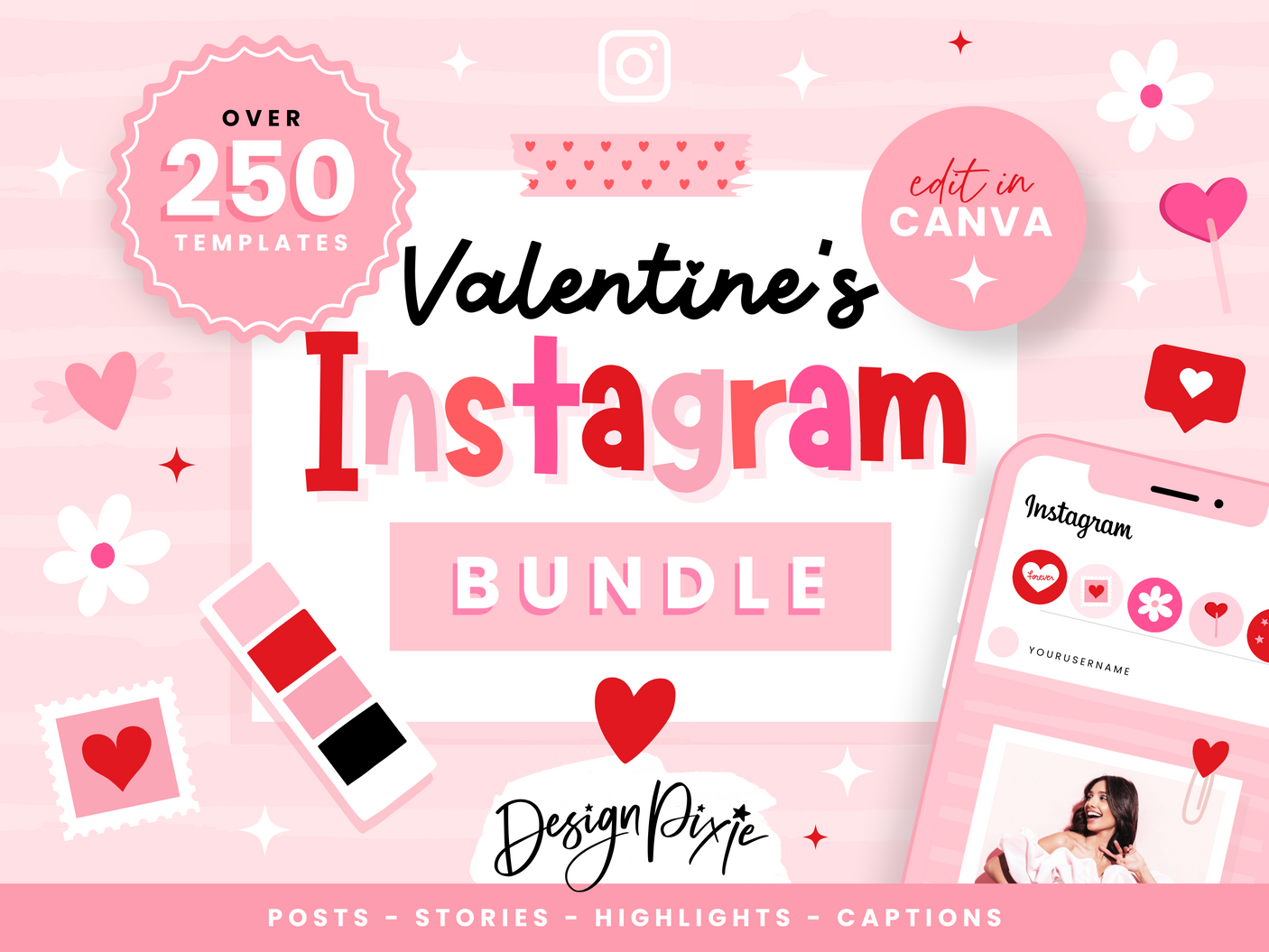 Valentine's Day Instagram Templates Canva