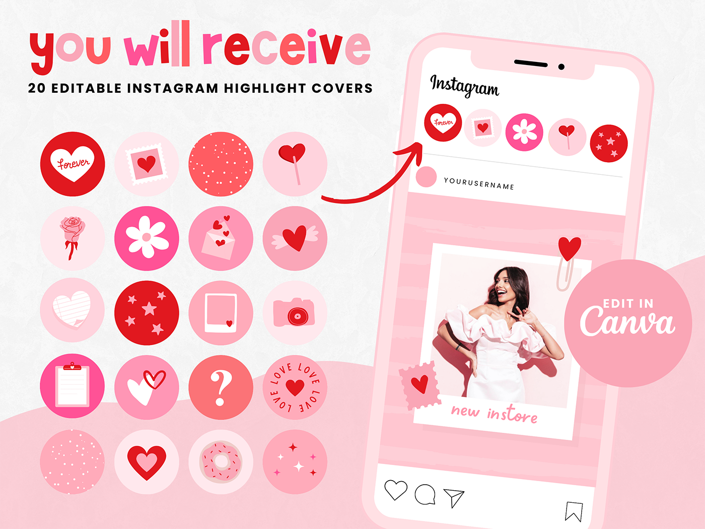 Valentine's Day Instagram Bundle - Design Pixie