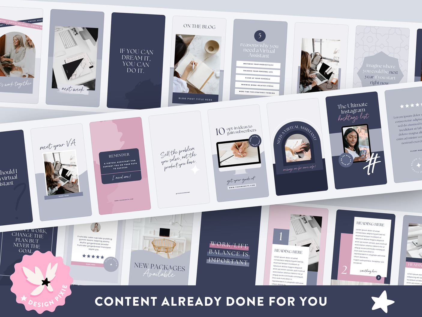 Virtual Assistant Instagram Templates