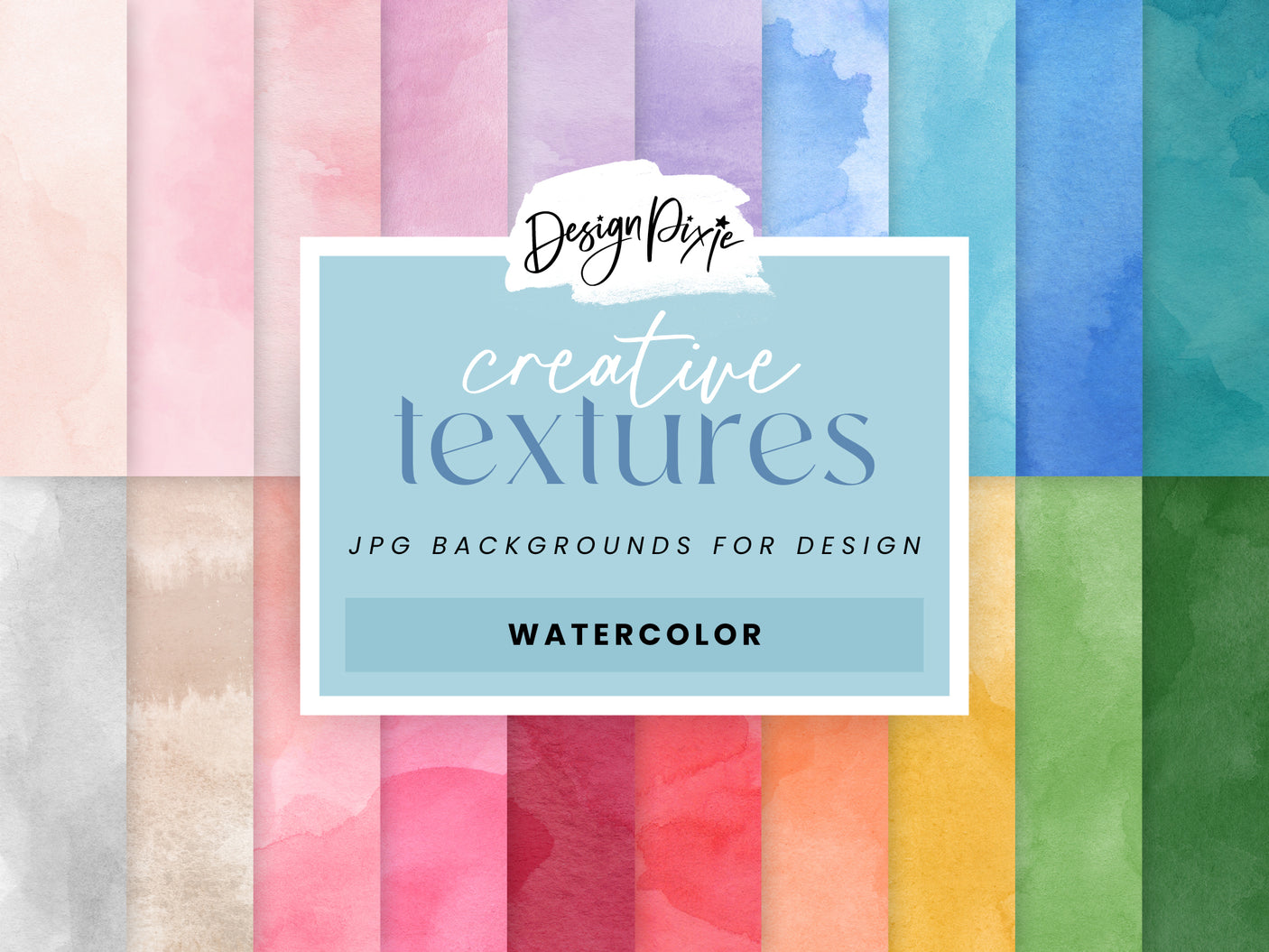 Watercolor Digital Backgrounds - Design Pixie