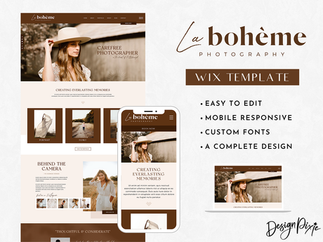 La Boheme Wix Template - Design Pixie