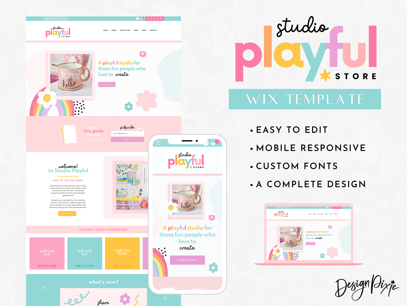 Playful Wix Template - Design Pixie