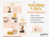 Sunshine Vibes Wix Template