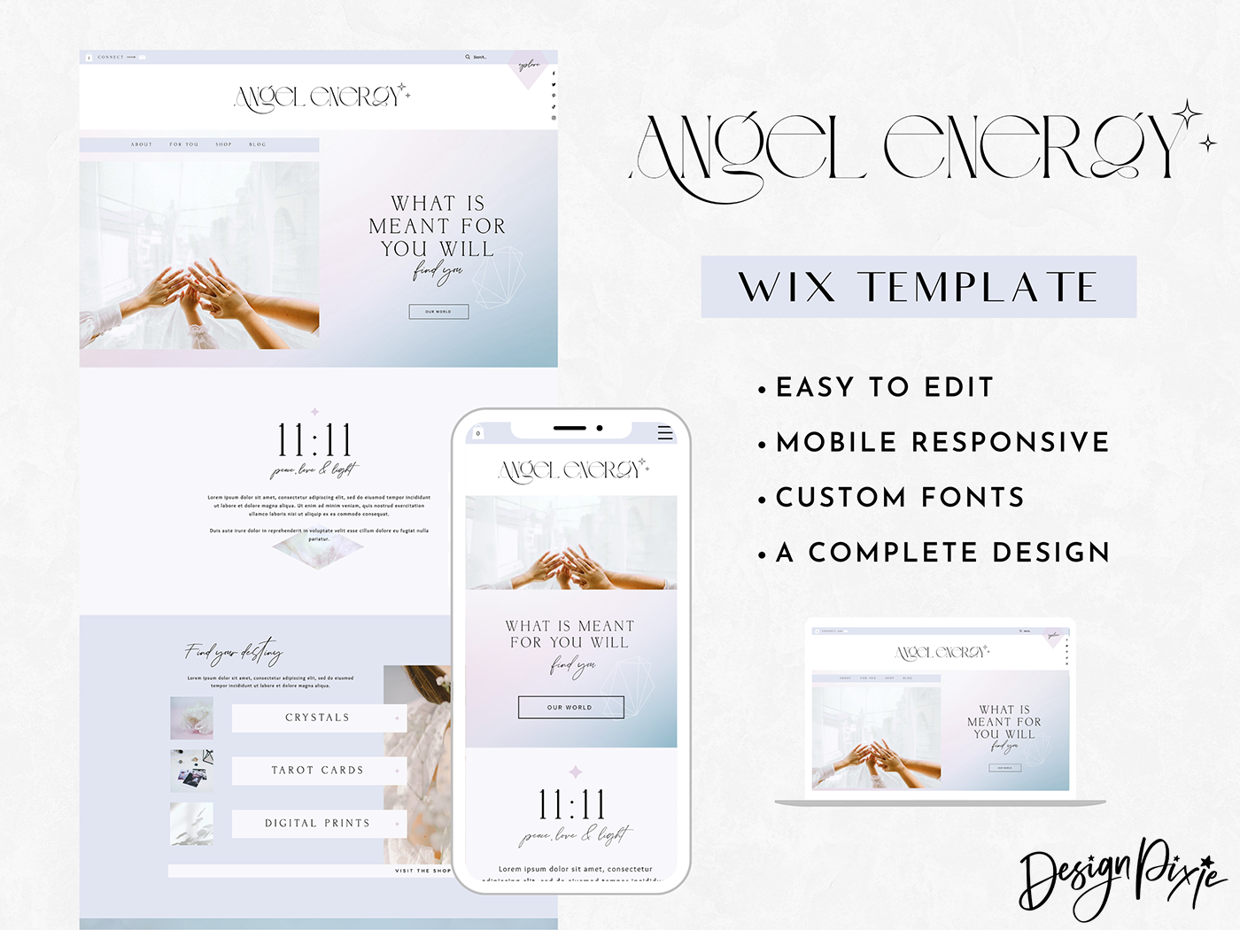 Angel Energy Wix Template - Design Pixie