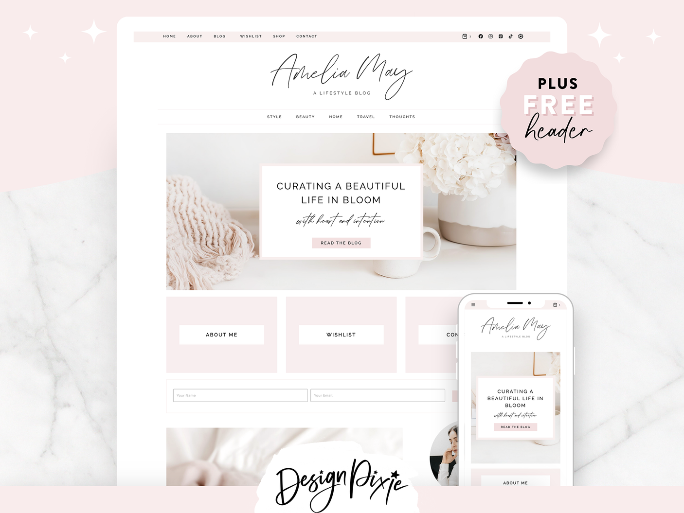 Amelia May Wordpress blog theme