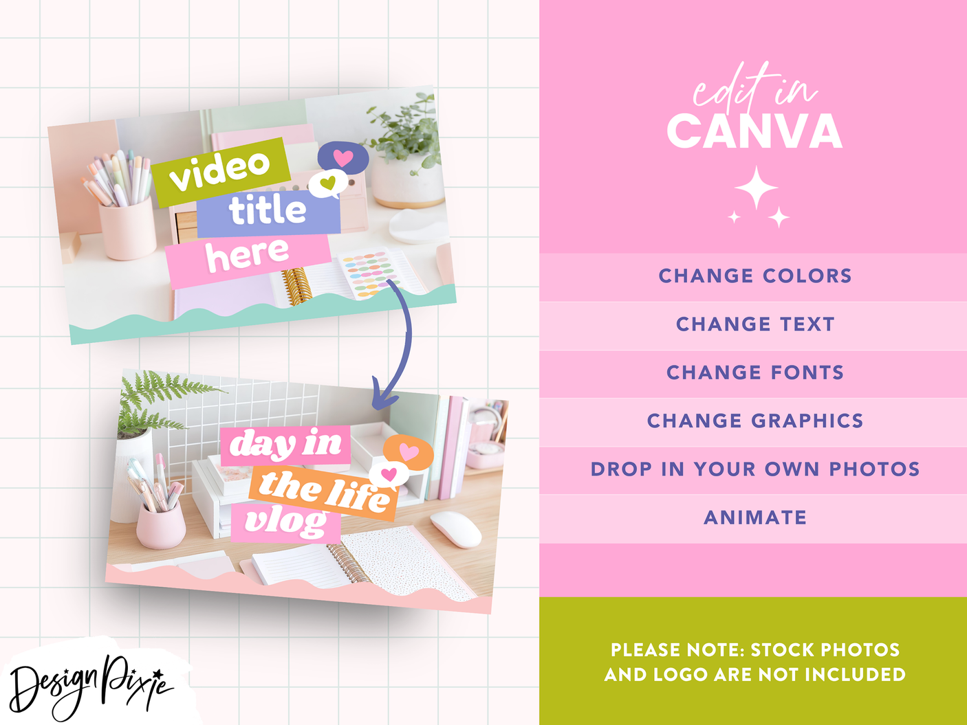 Colorful Creative YouTube Branding Kit